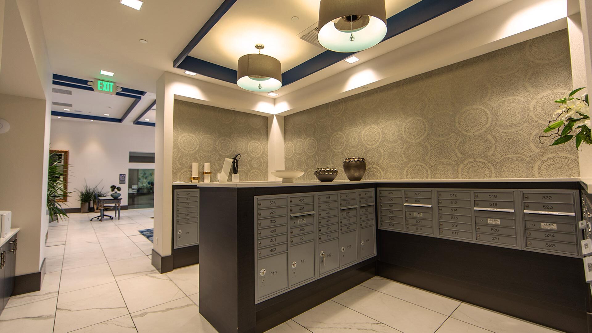 Blu bellevue mail room