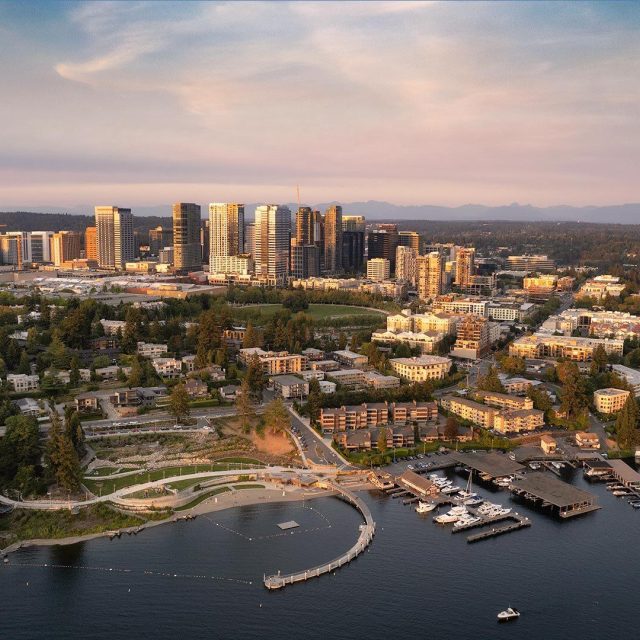 Margot downtown bellevue drone view 2