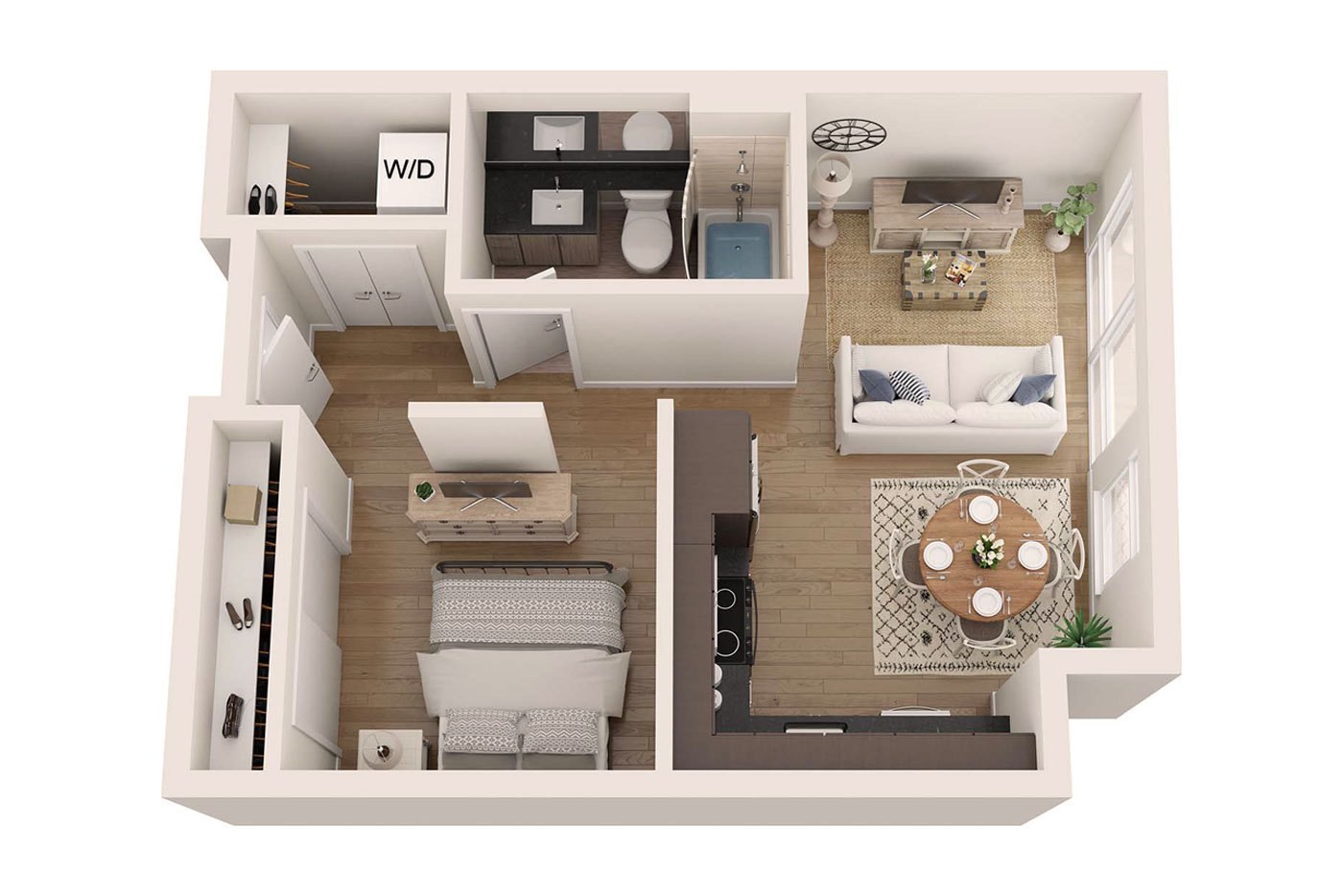 Plan Image: 0.3 - One Bedroom Open