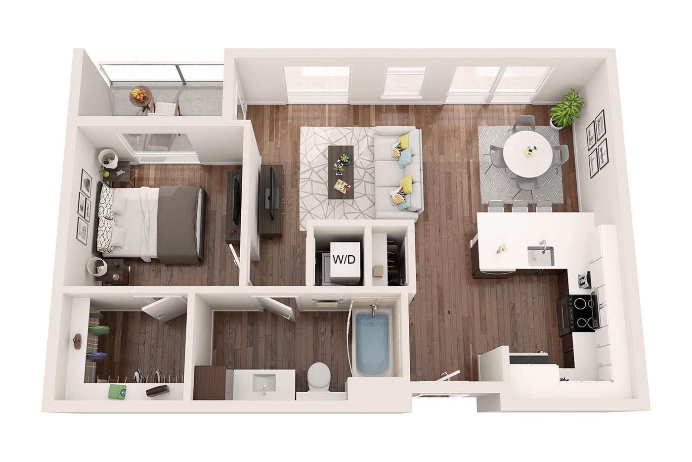 Plan Image: 1.11 - One Bedroom w/ Balcony