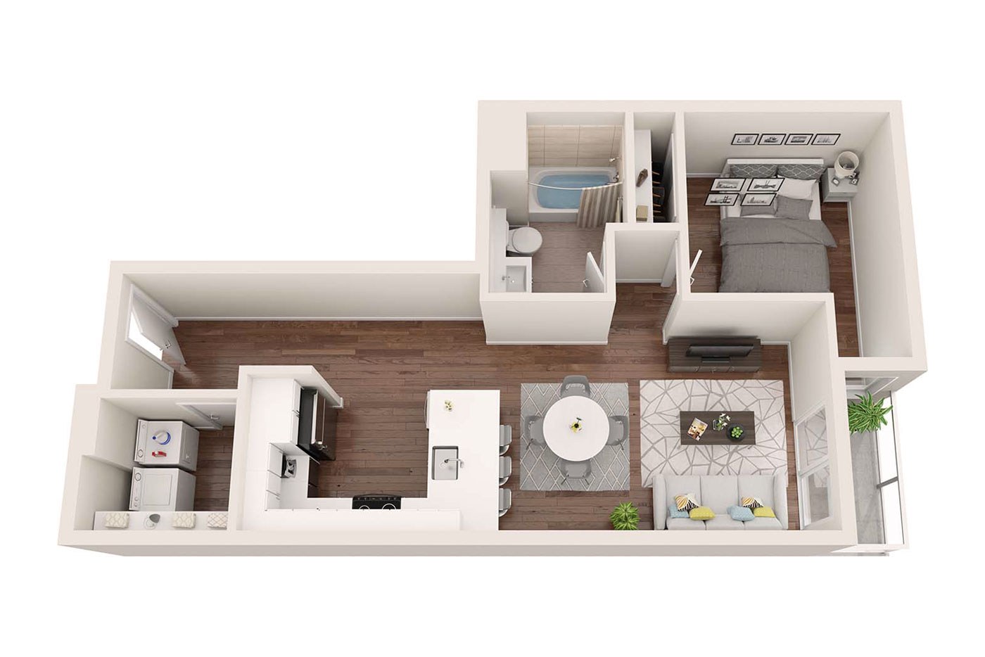 Plan Image: 1.12 - One Bedroom w/ Balcony