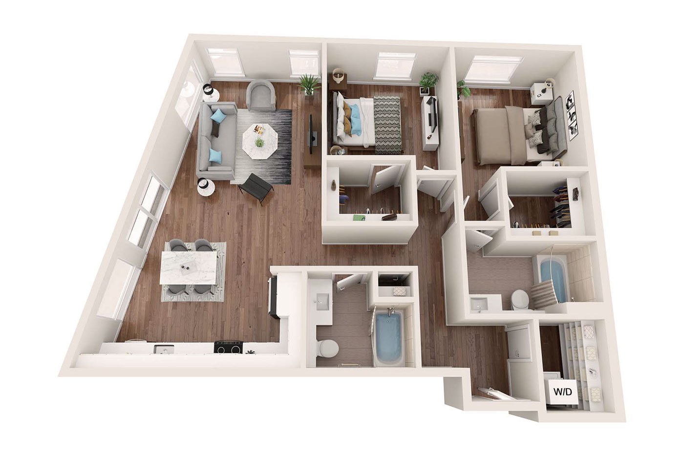 Plan Image: 2.3 - Two Bedroom w/ Balcony