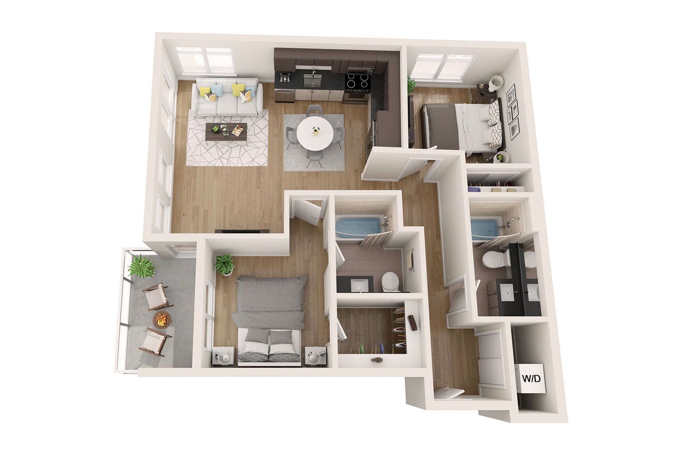 Plan Image: 2.9 - Two Bedroom w/ Balcony