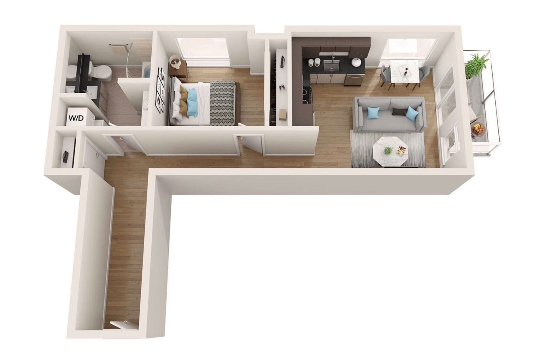 Plan Image: 1.3 - One Bedroom w/ Balcony