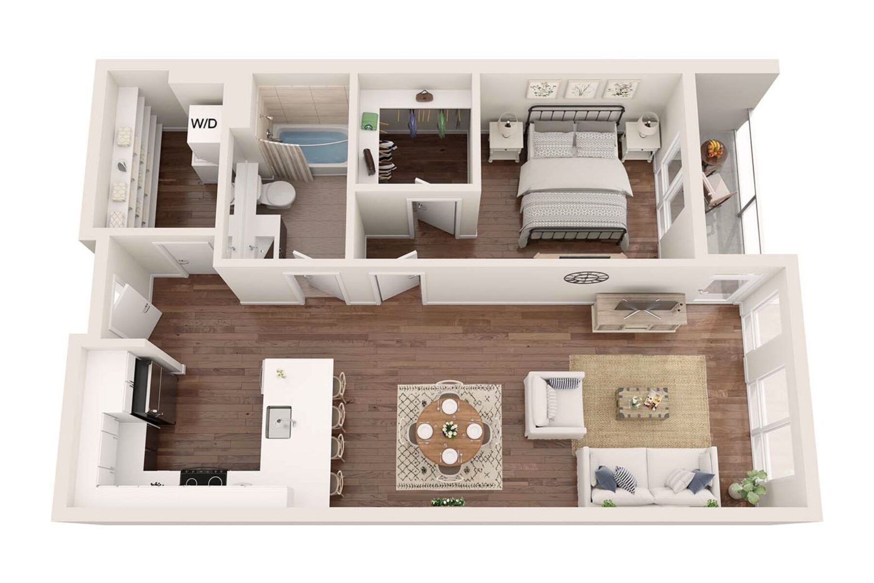 Plan Image: 1.8 - One Bedroom w/ Balcony