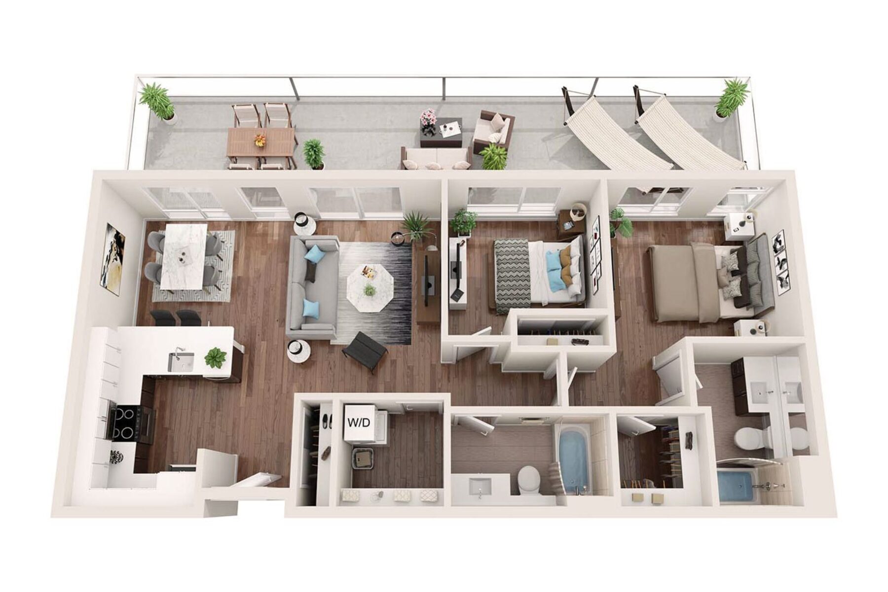 Plan Image: 2.10 - Two Bedroom w/ Private Deck