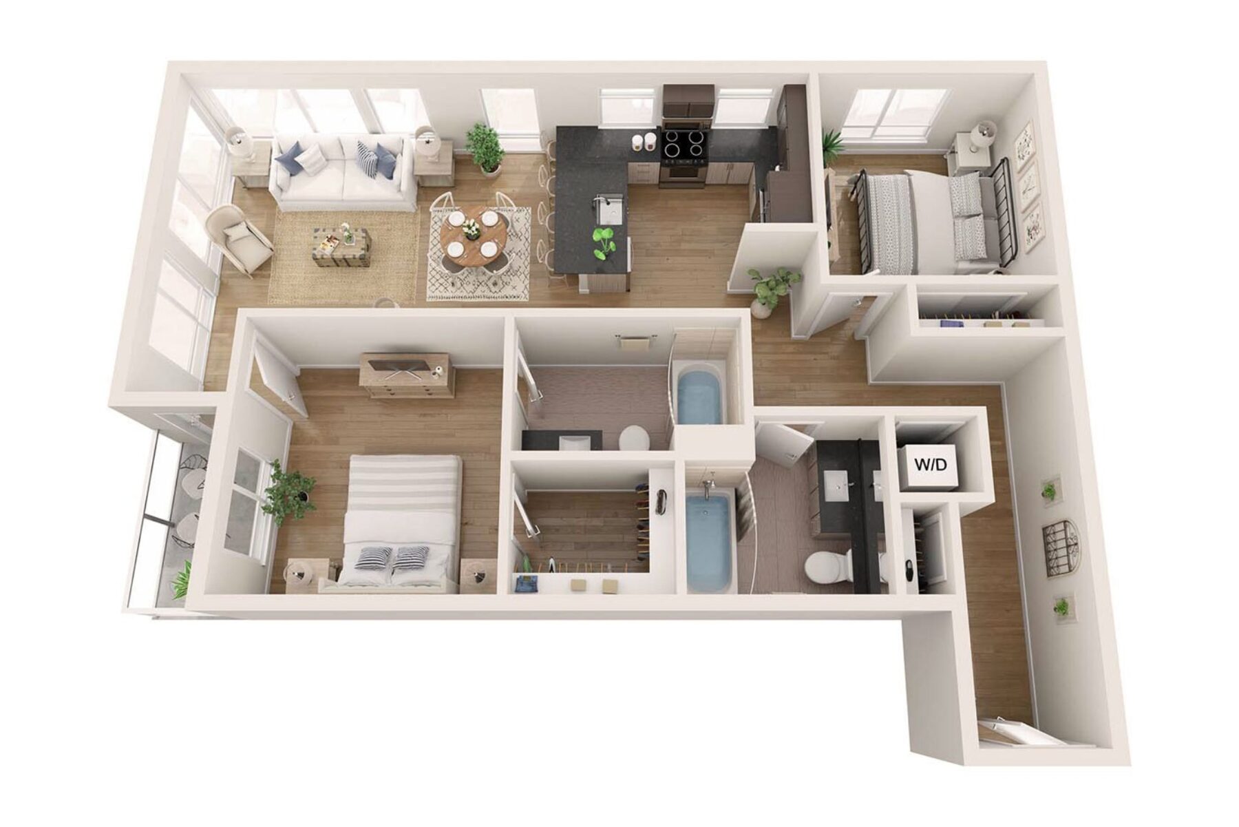 Plan Image: 2.4 - Two Bedroom w/ Balcony