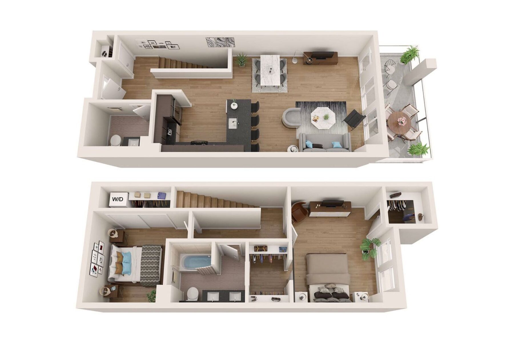 Plan Image: TH.1 - Two Bedroom Townhome w/ Balcony