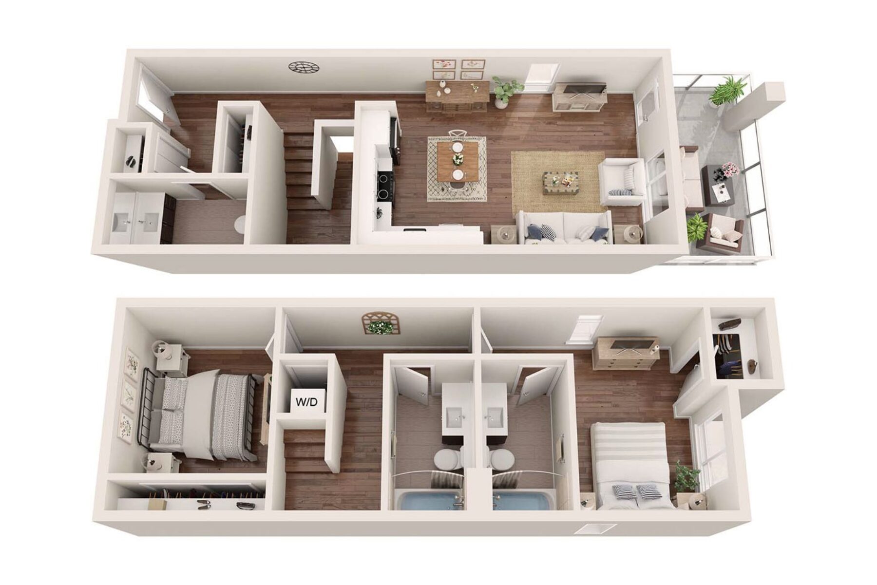 Plan Image: TH.2 - Two Bedroom Townhome w/ Balcony