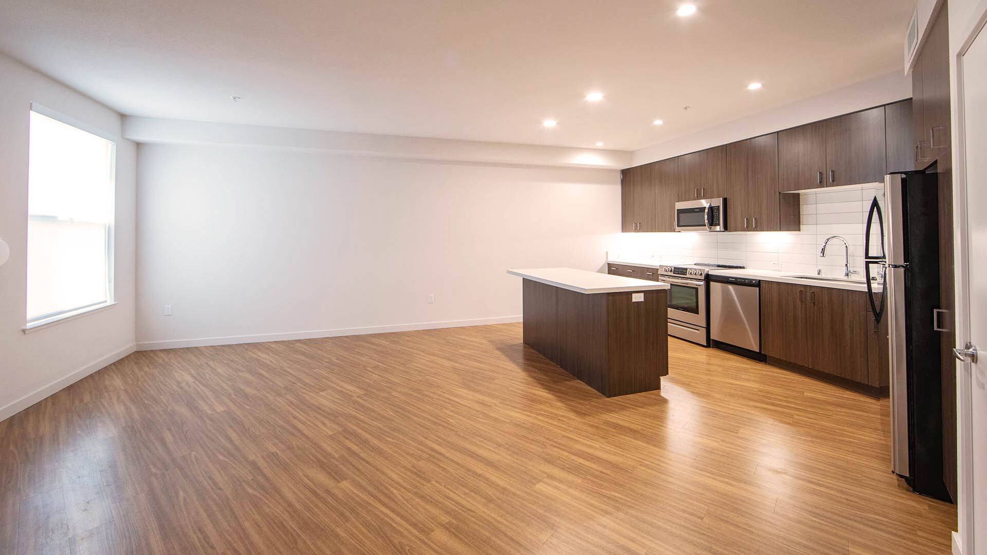 Aperture B2 kitchen living room view 1