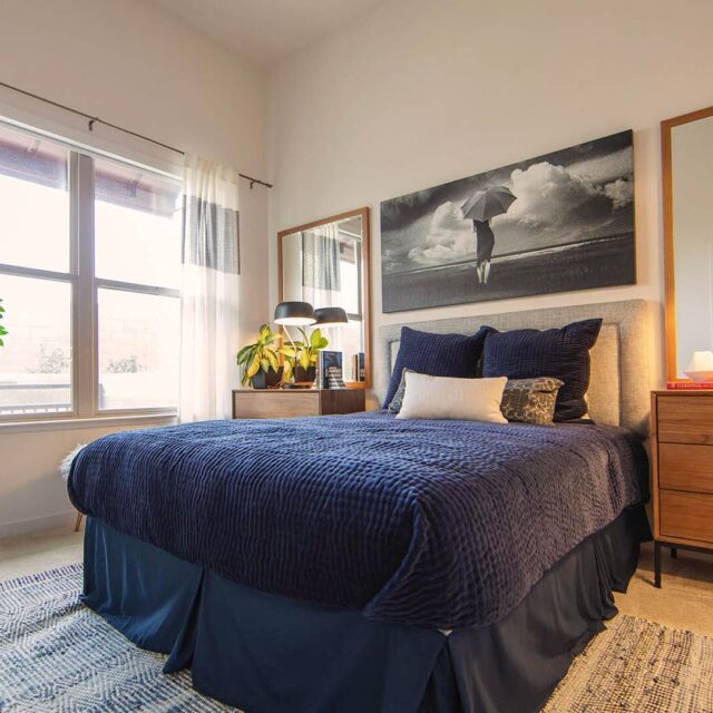 Aperture C1 model unit bedroom view 1