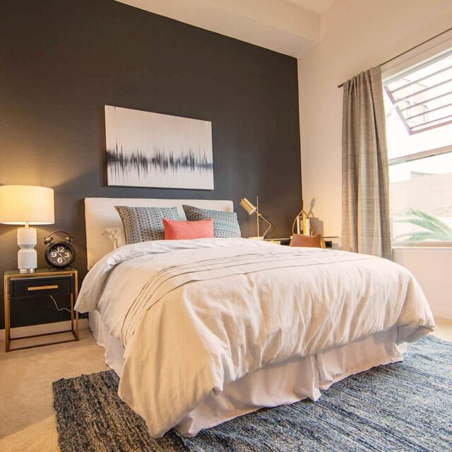 Aperture C1 model unit bedroom view 2