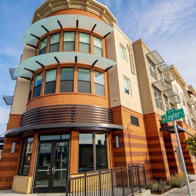 Aperture exterior front corner view 1