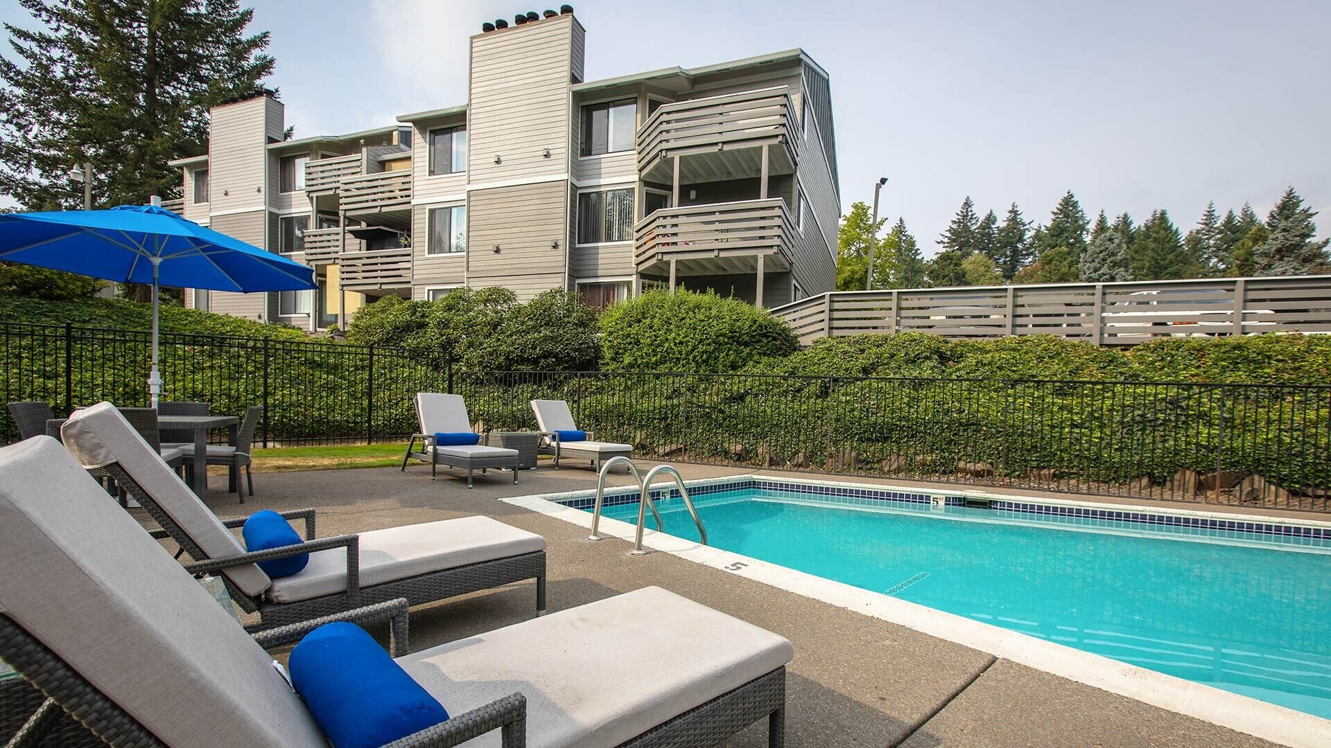 Barclay village pool view 8
