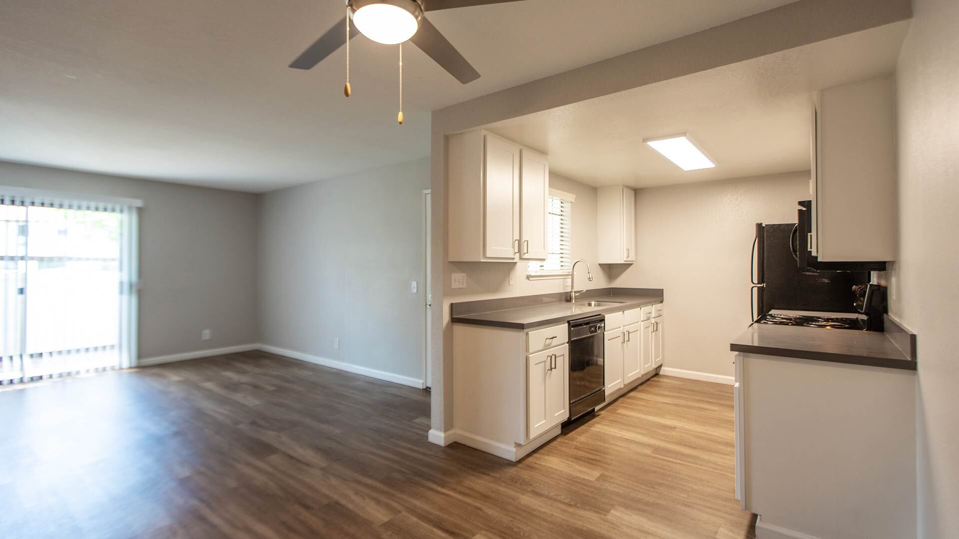 Barham sycamore kitchen livingroom view 1