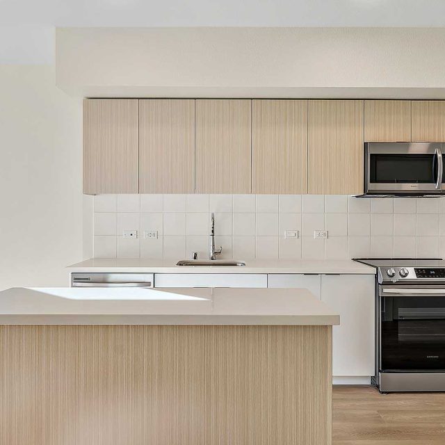 Berkeley apartments B5 floorplan kitchen view