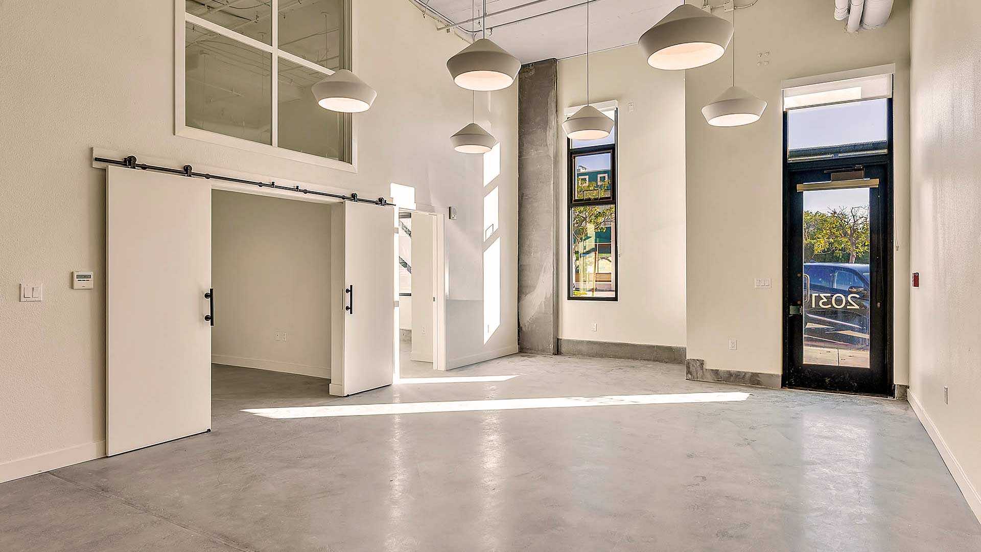 Blake apartments lw2 floorplan live work space entry view 2