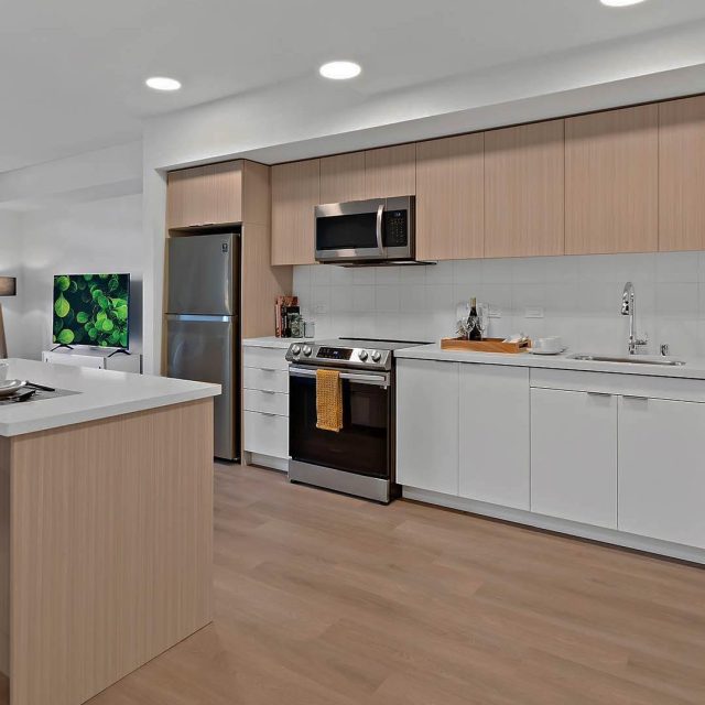 Blake apartments b6 floorplan model kitchen view 1