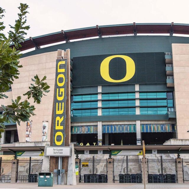 Broadway neighborhood autzen stadium entrance