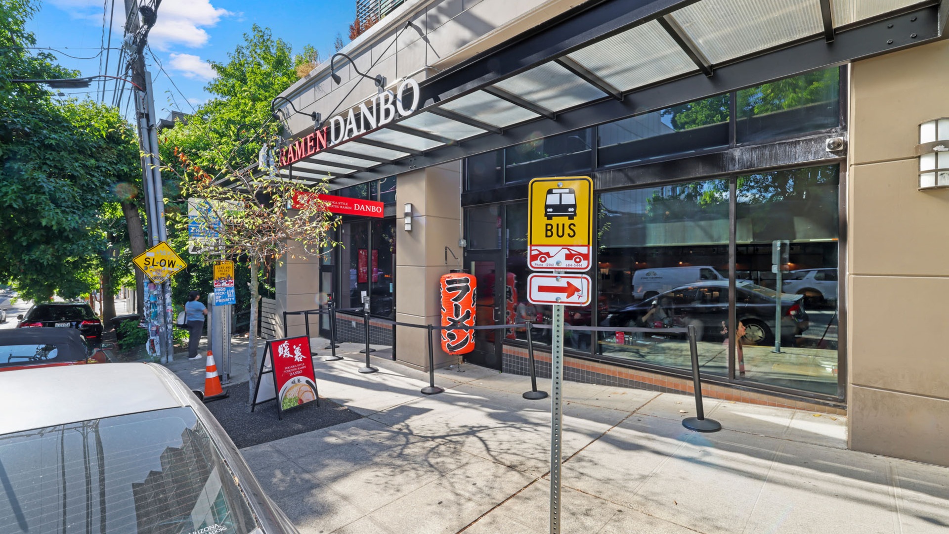 Collins on Pine Storefront Ramen Danbo Bus Sign 20