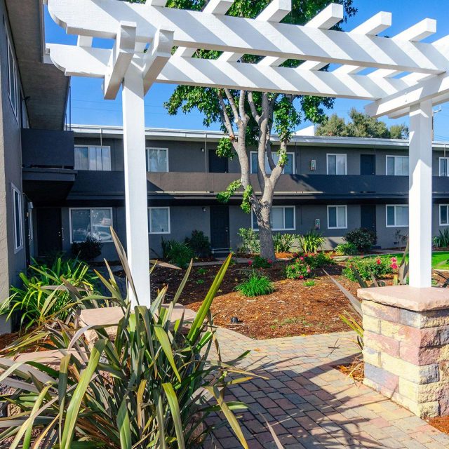 Garden court courtyard pergola