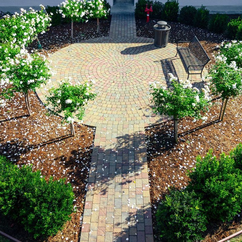 Garden court rose garden aerial
