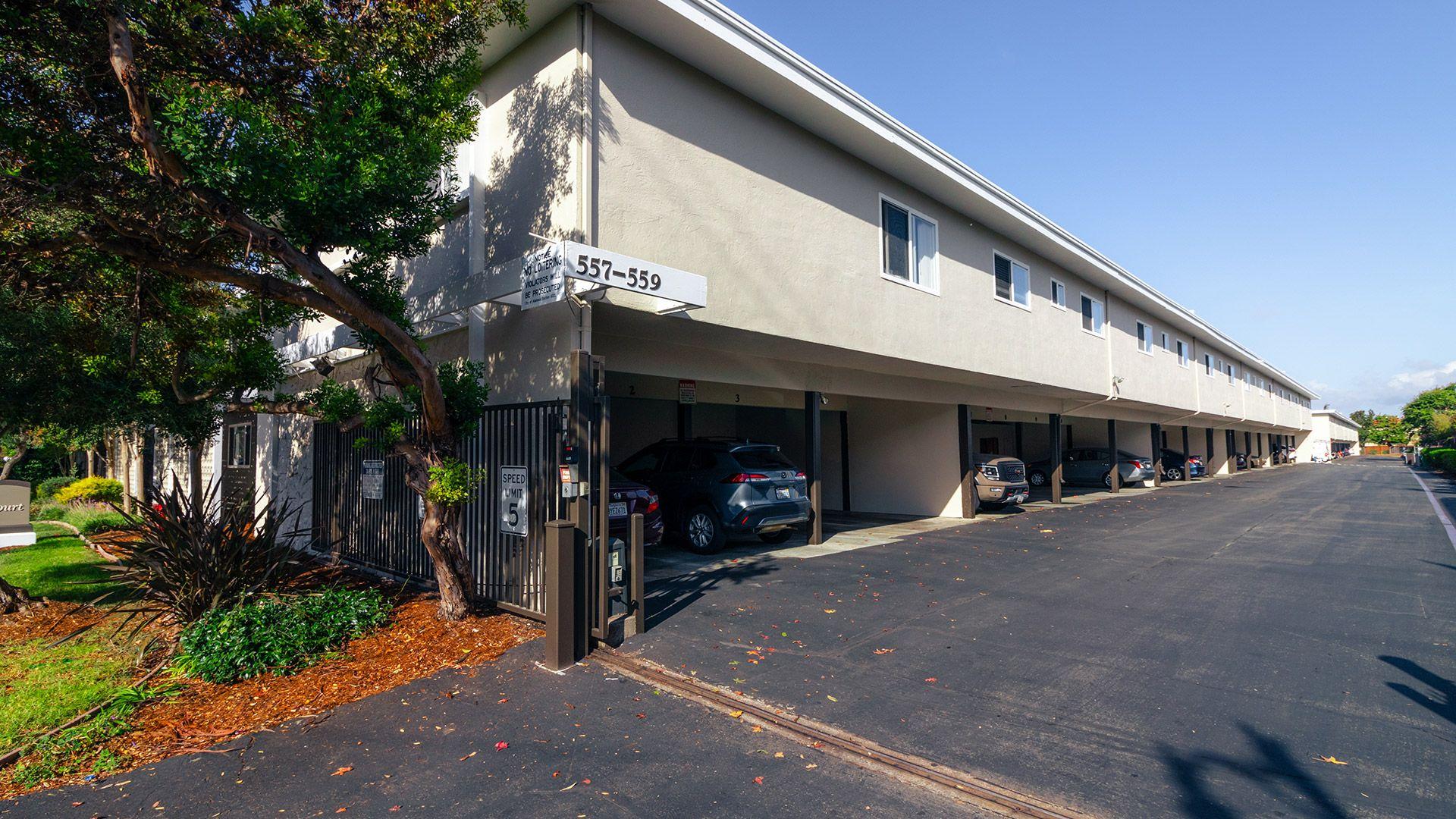 Garden court covered parking