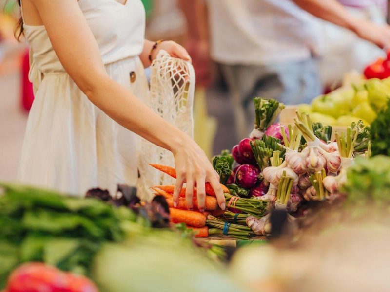 Farmers market shopping