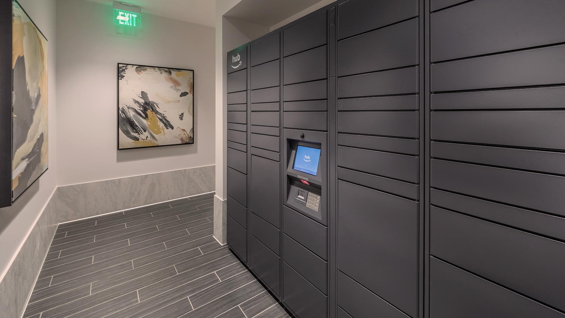 The james amenities mail room