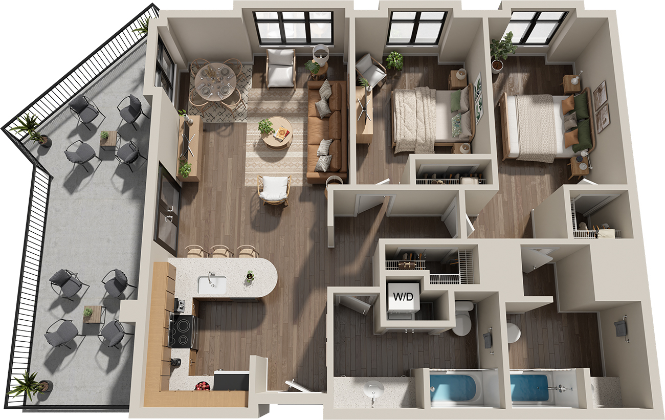 Plan Image: 2 Bedroom Penthouse