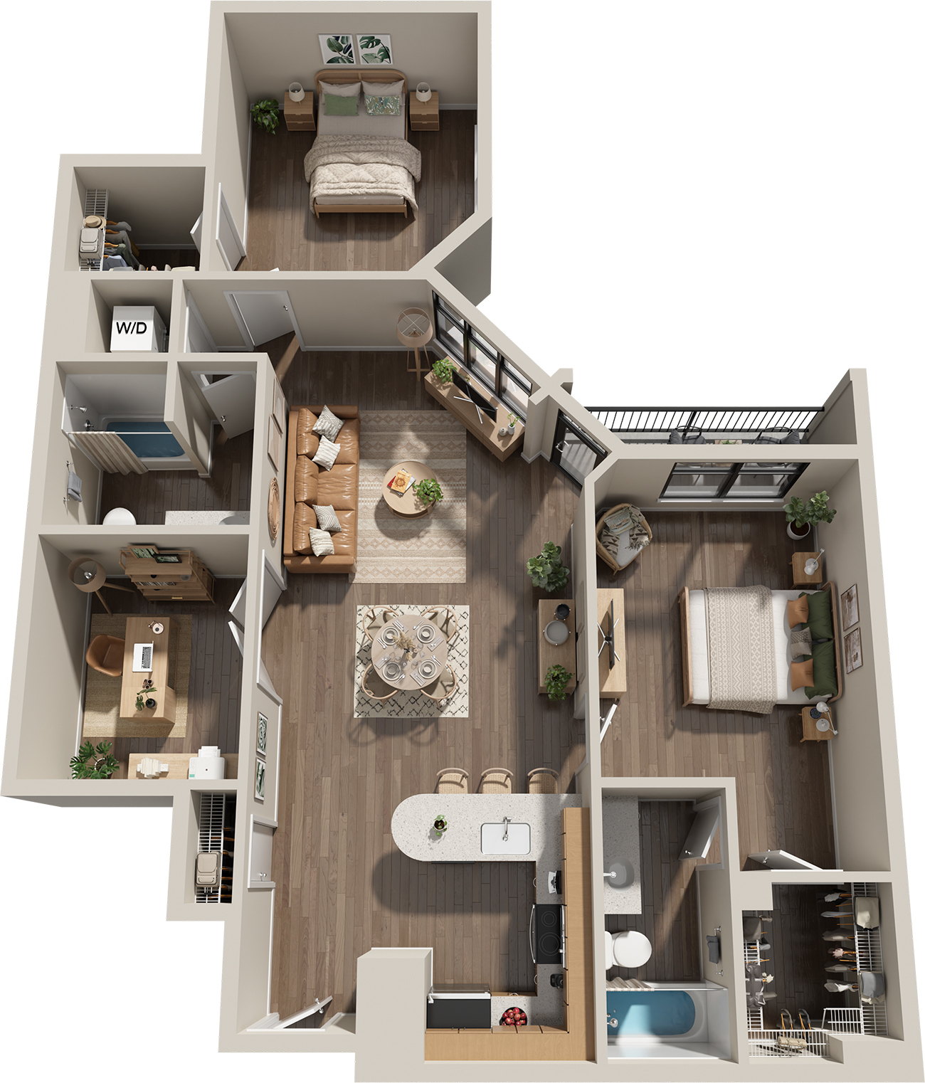 Plan Image: 2 Bedroom Den E