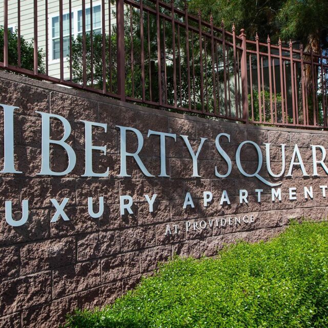 Liberty square apartments sign