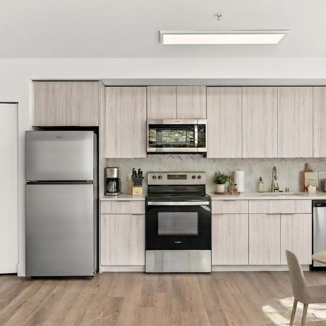 Link bellevue 1x1b kitchen furnished