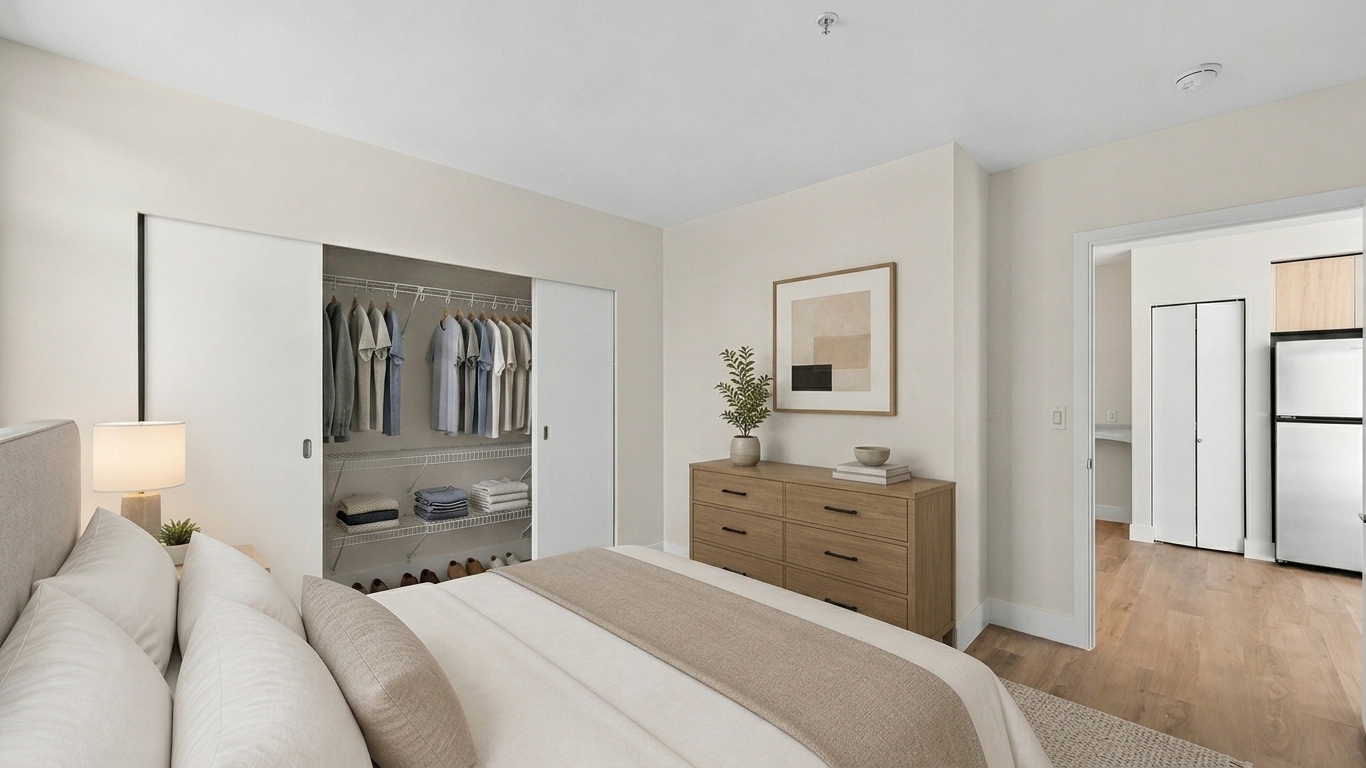 Link bellevue 1x1b bedroom view2 furnished