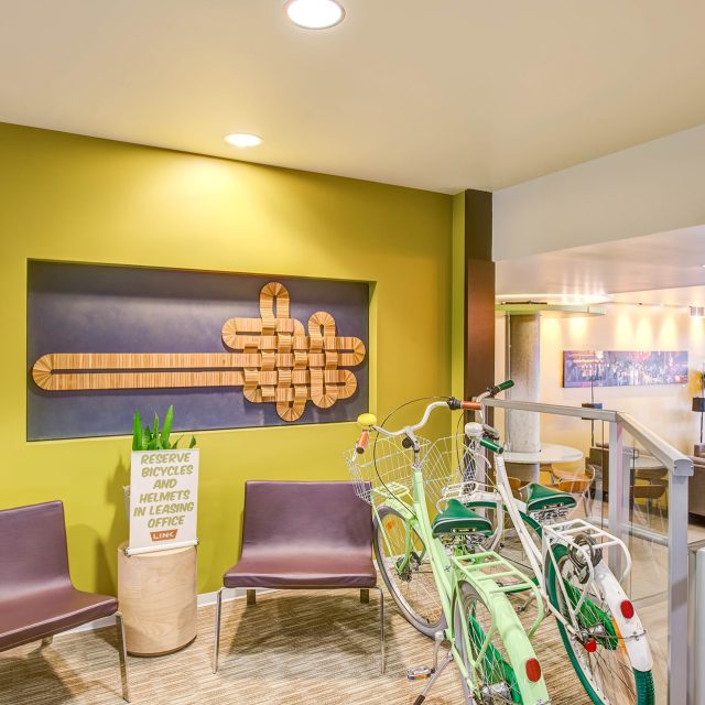 Link seattle bike rental lobby