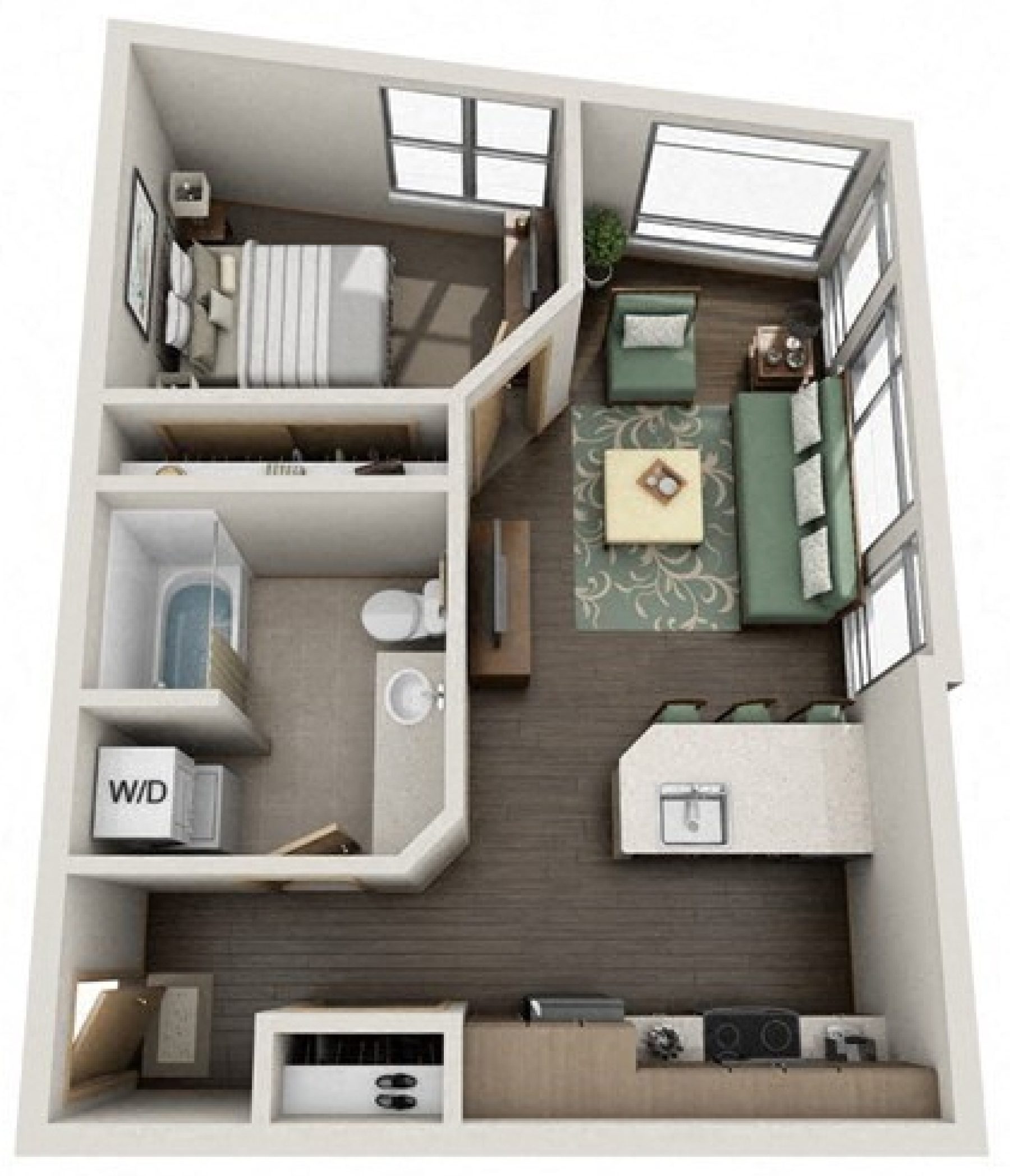 Plan Image: 1x1 B