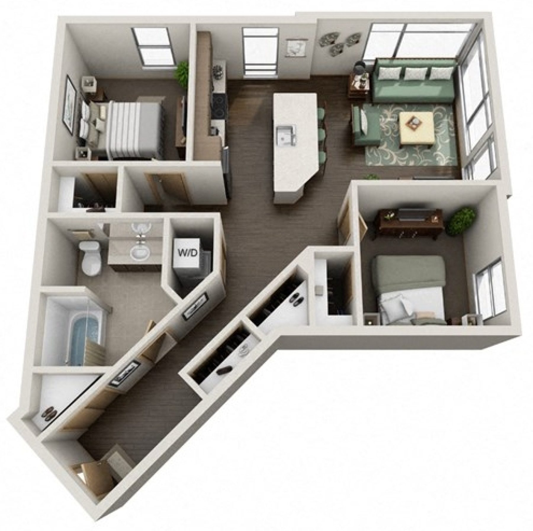 Plan Image: 2x1 A