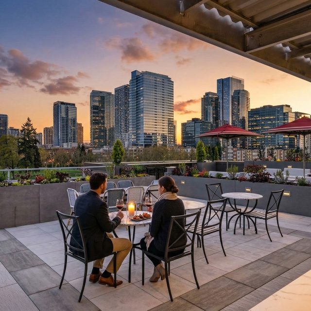 The margot bellevue rooftop sunset