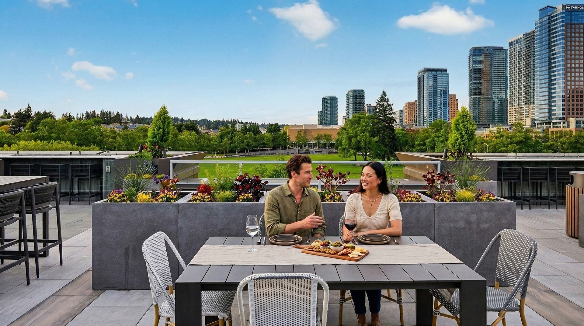 The margot bellevue rooftop couple