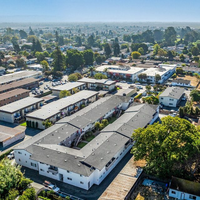 Marina plaza aerial neighborhood