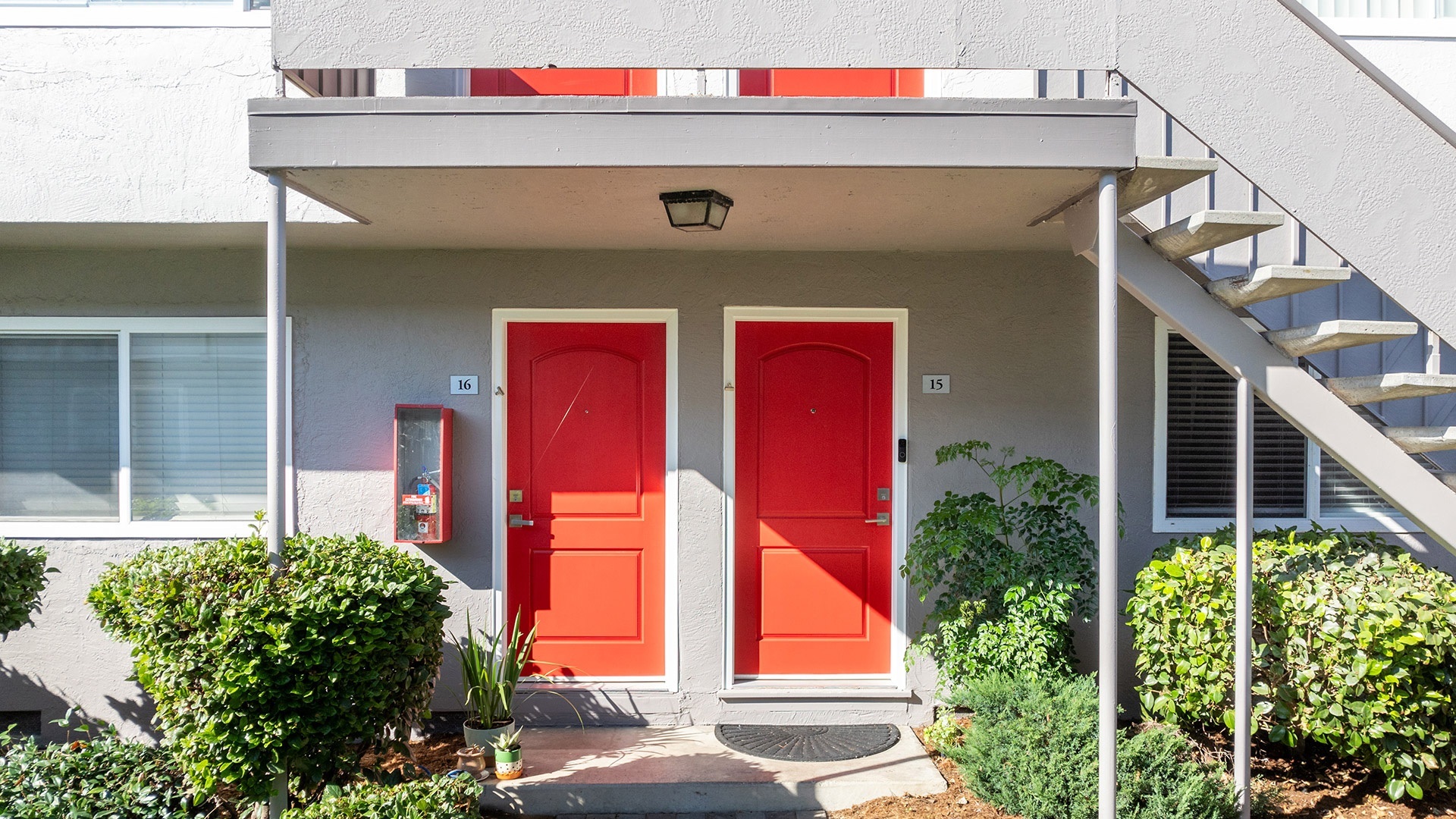 Marina plaza unit entry doors
