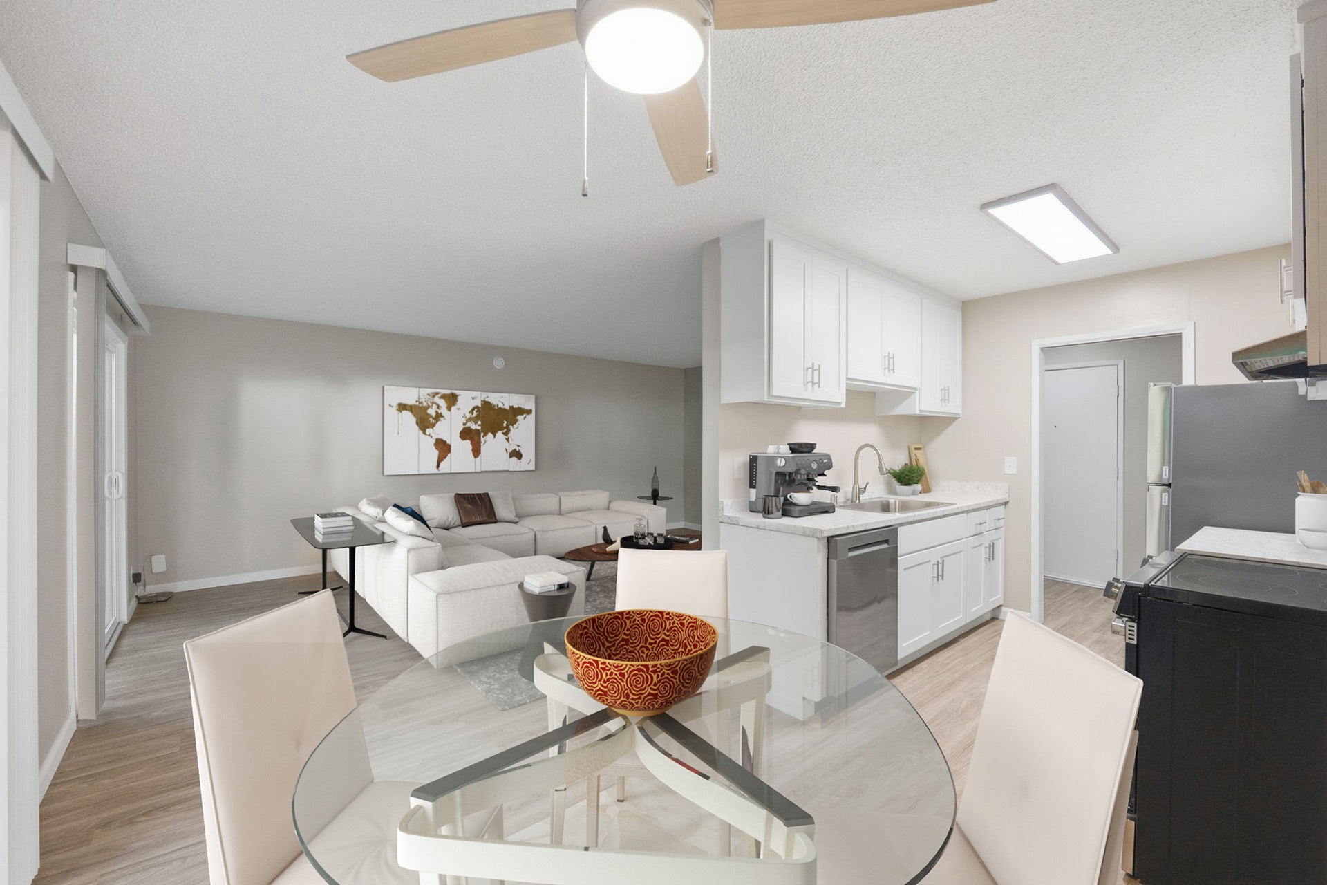 Mariposa oakland unit 215 dining living room