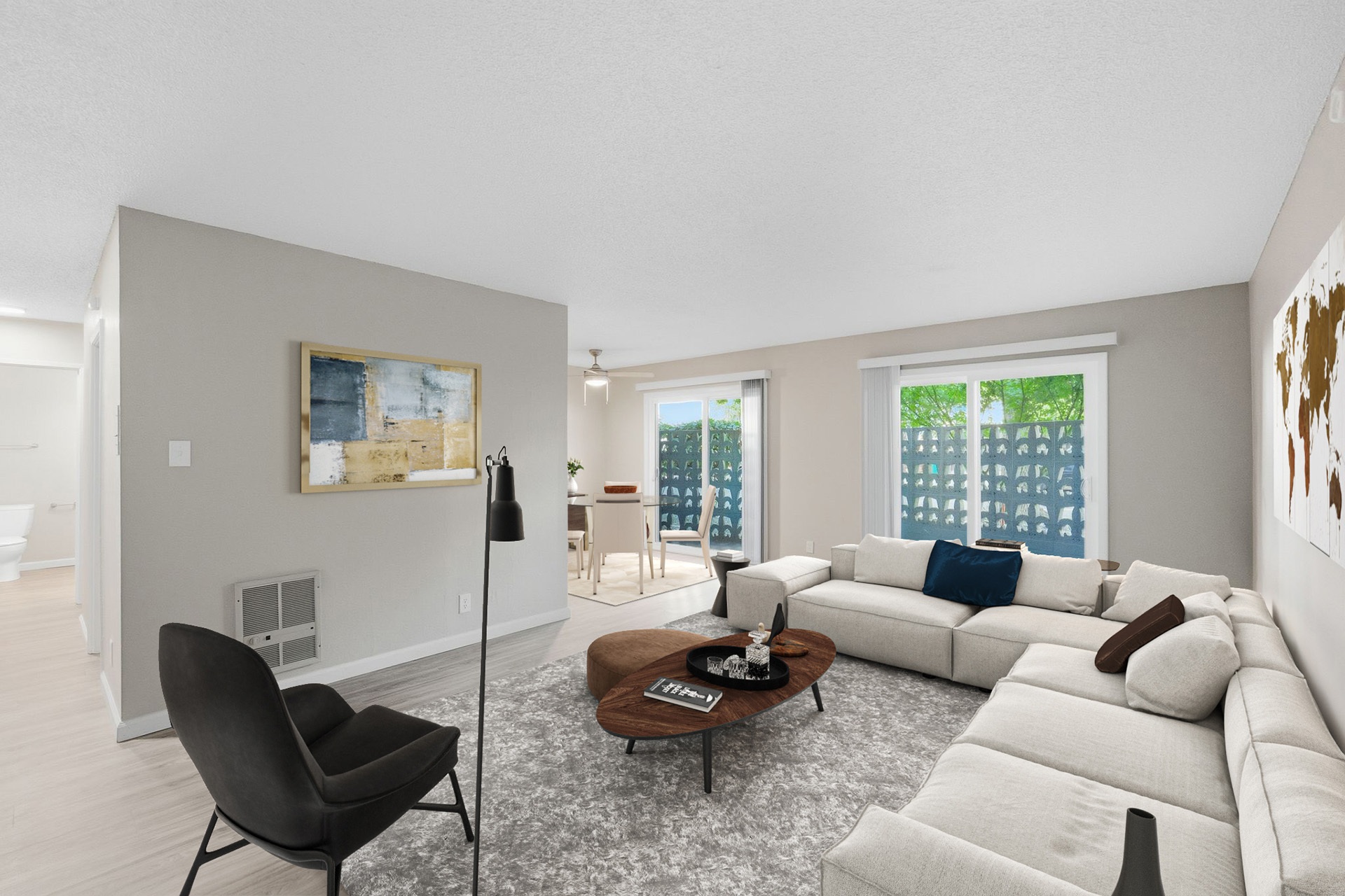 Mariposa oakland unit 215 living room view2