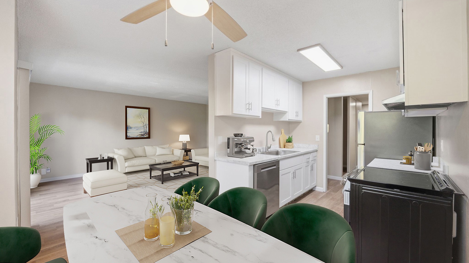 Mariposa oakland unit 303 dining living room