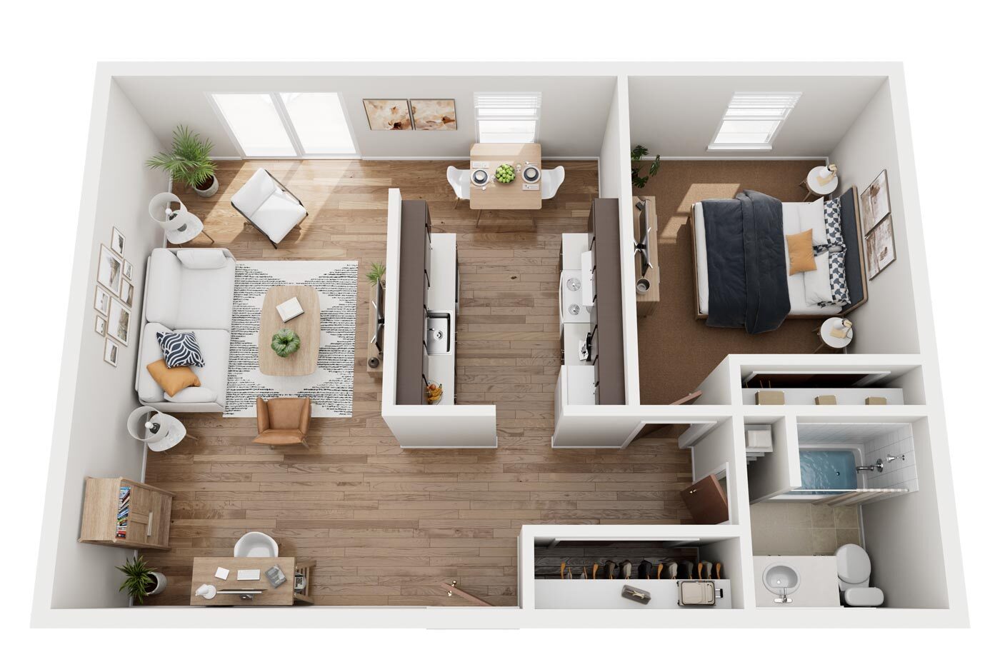 Plan Image: B2 One Bedroom