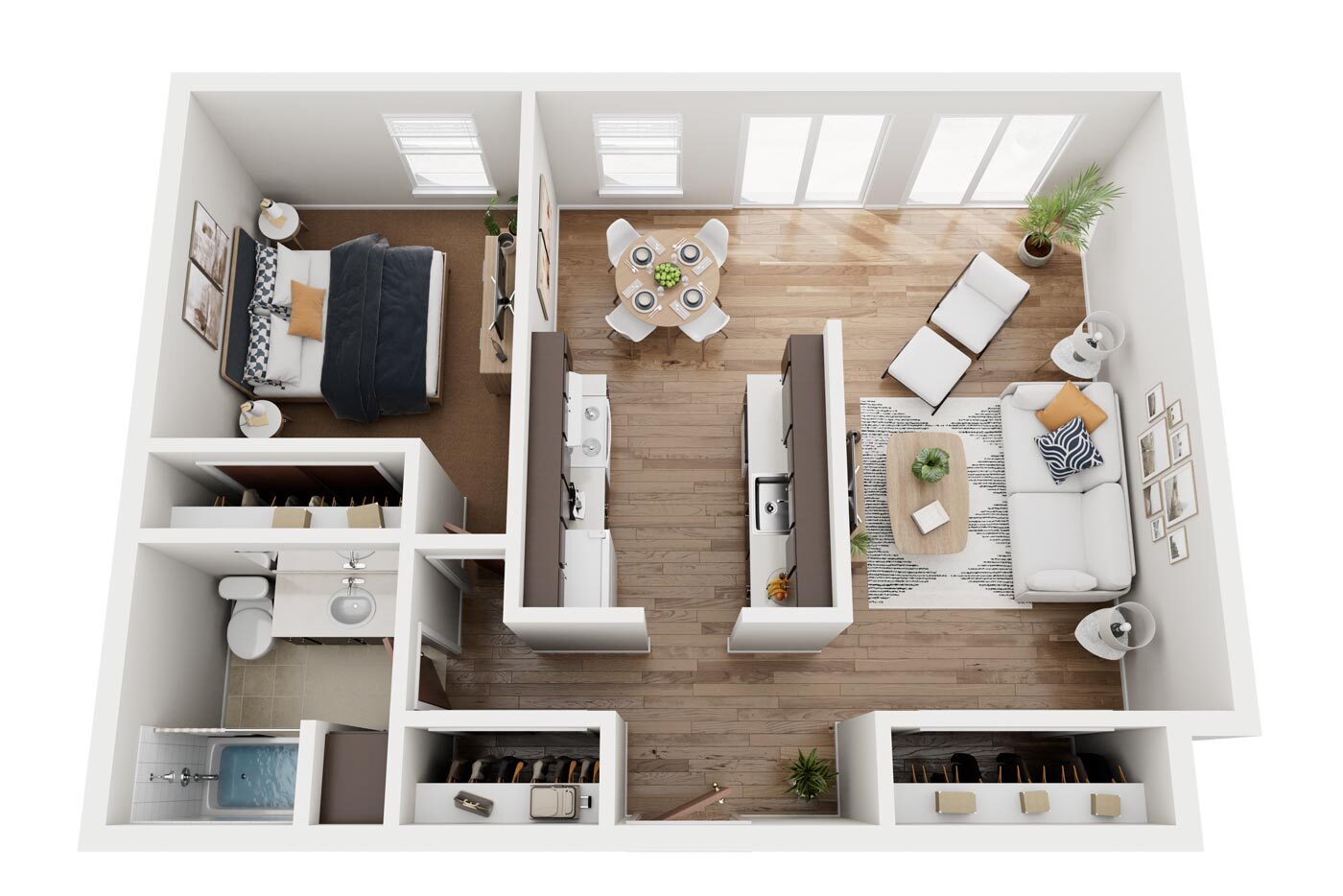 Plan Image: B3 One Bedroom