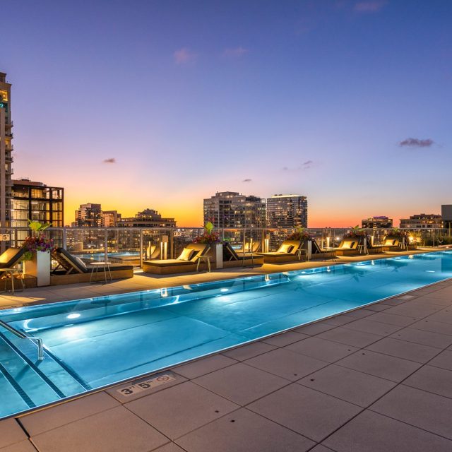 Marlowe north river pool sunset view1