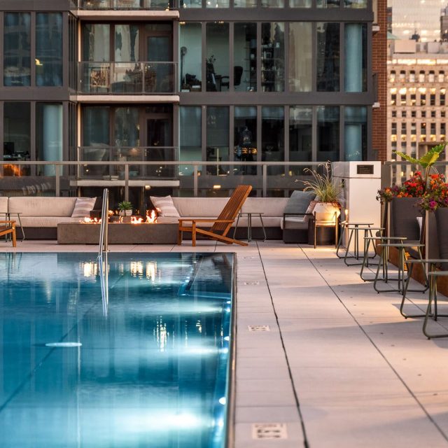 Marlowe north river pool sunset view7