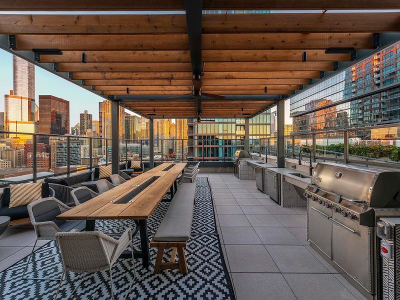 Marlowe chicago outdoor kitchen grill station view 2