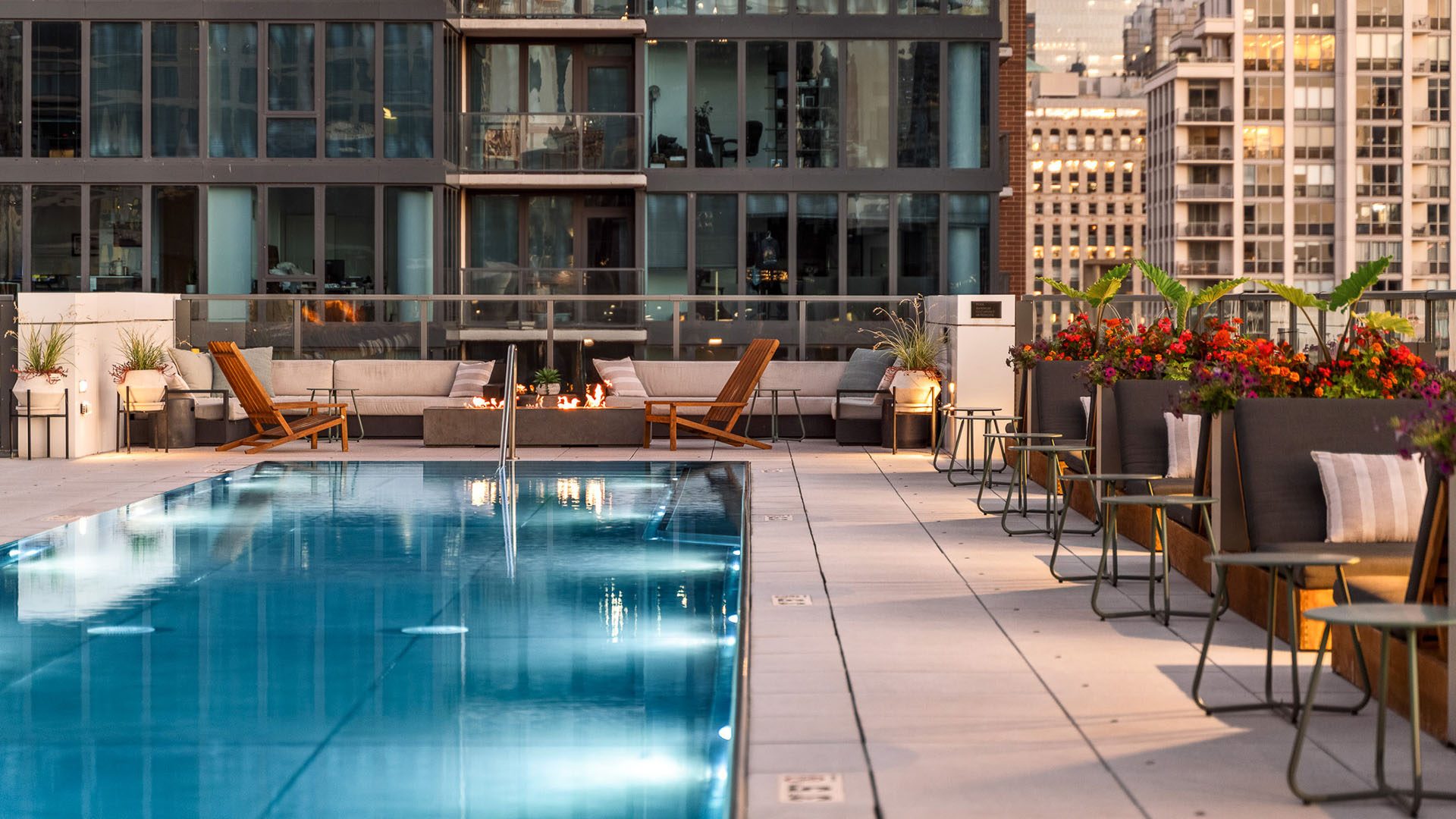 Marlowe north river pool sunset view7